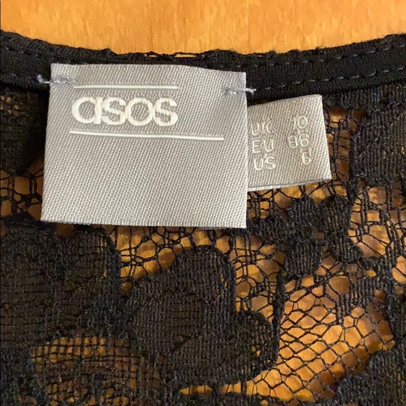 ASOS - black knit and lace dress, size 6 - Picture 4 of 7